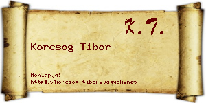 Korcsog Tibor névjegykártya